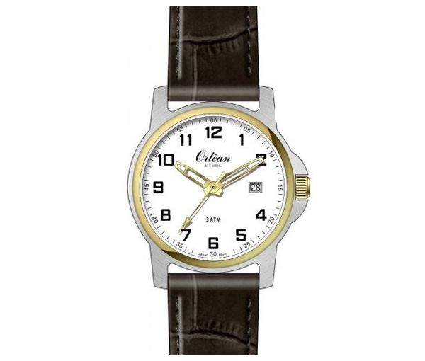MONTRE ORLEAN ACIER 2T CUIR BRUN - BA ME3169BR - ORLEAN MONTRE ORLEAN ACIER 2T CUIR BRUN - BA ME3169BR - ORLEAN