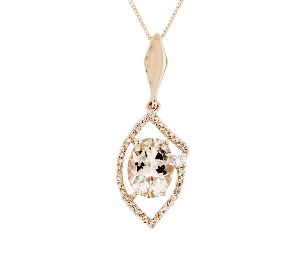 PENDENTIF EN OR ROSE SERTI D'UNE MORGANITE ET DIAMANT CANADIEN - BH ICG1726P03 - BEVERLY HILLS PENDENTIF EN OR ROSE SERTI D'UNE MORGANITE ET DIAMANT CANADIEN - BH ICG1726P03 - BEVERLY HILLS