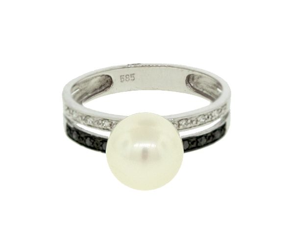 BAGUE 14K P.E.DOUCE 8.5MM 12=0,06 D. B/N - CG RF35984 - PERLE D'IMPORTATION BAGUE 14K P.E.DOUCE 8.5MM 12=0,06 D. B/N - CG RF35984 - PERLE D'IMPORTATION