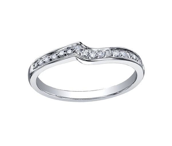 JONC CONTOUR EN OR 14K BLANC SERTI DE DIAMANTS - CR 3308WD30 - BIJOUX CANADIEN JONC CONTOUR EN OR 14K BLANC SERTI DE DIAMANTS - CR 3308WD30 - BIJOUX CANADIEN