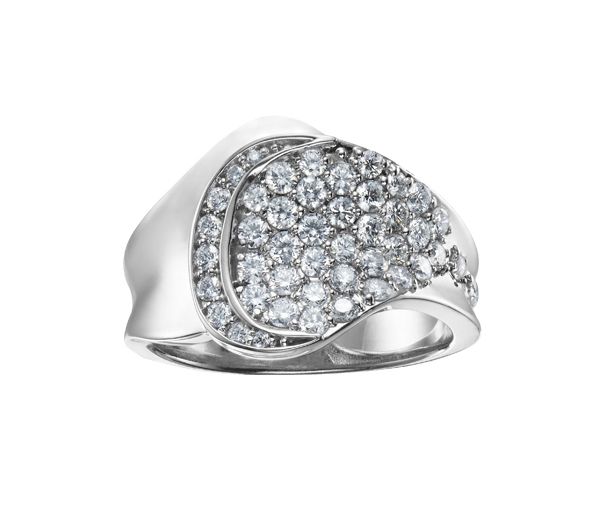 BAGUE EN OR BLANC SERTIE DE DIAMANTS - CR DD2519 - BIJOUX CANADIEN BAGUE EN OR BLANC SERTIE DE DIAMANTS - CR DD2519 - BIJOUX CANADIEN