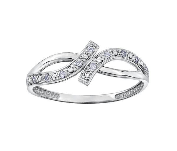 BAGUE EN OR 10K BLANC SERTIE DE DIAMANTS - CR DD2932W - BIJOUX CANADIEN BAGUE EN OR 10K BLANC SERTIE DE DIAMANTS - CR DD2932W - BIJOUX CANADIEN