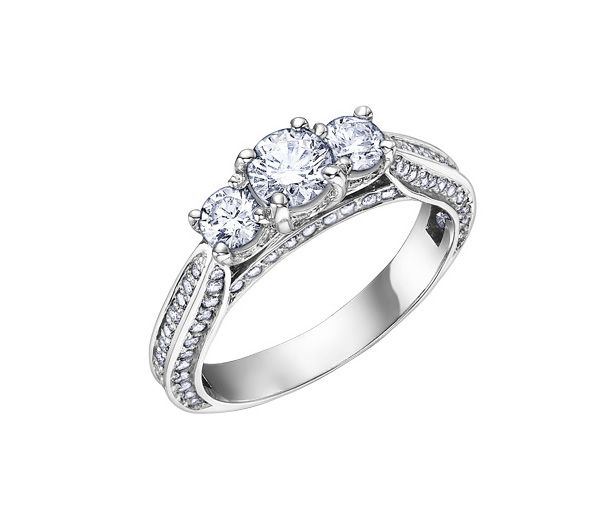 BAGUE STYLE TRINITE EN OR 18K BLANC SERTIE DE DIAMANTS - CR DX328W125 - BIJOUX CANADIEN BAGUE STYLE TRINITE EN OR 18K BLANC SERTIE DE DIAMANTS - CR DX328W125 - BIJOUX CANADIEN