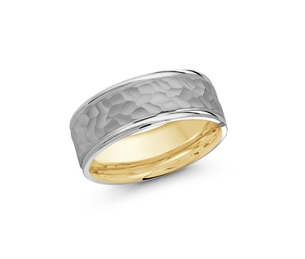 JONC HOMME EN OR 10K 2TONS 8MM DE LARGEUR - ML LUX169 8WY - MALO JONC HOMME EN OR 10K 2TONS 8MM DE LARGEUR - ML LUX169 8WY - MALO