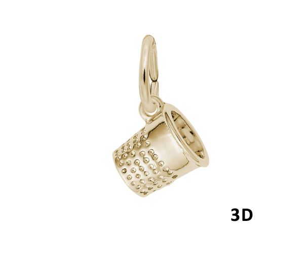 PENDENTIF ARGENT/PVD OR DÉ À COUDRE - NU 0434 PL - NUCO/REMBRANDT PENDENTIF ARGENT/PVD OR DÉ À COUDRE - NU 0434 PL - NUCO/REMBRANDT