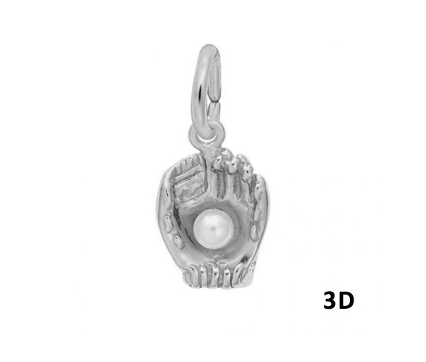 PENDENTIF 14K BLANC GANT BASEBALL PERLE - NU 0435 14W - NUCO/REMBRANDT PENDENTIF 14K BLANC GANT BASEBALL PERLE - NU 0435 14W - NUCO/REMBRANDT