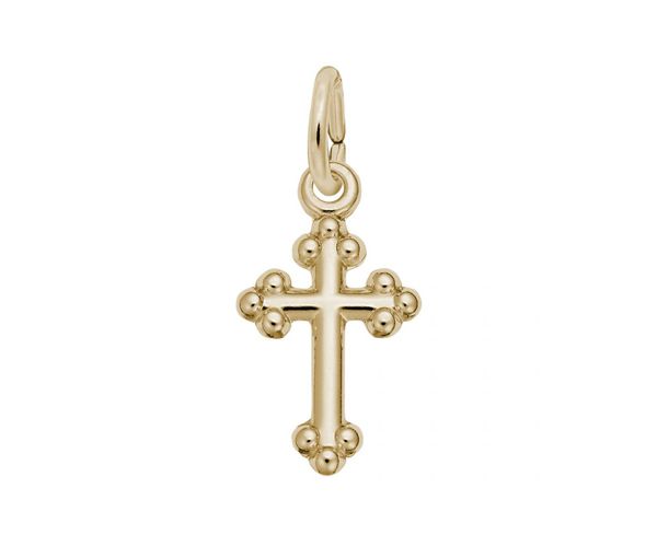 PENDENTIF ARGENT/PVD OR CROIX BOTANIQUE - NU 4433 PL - NUCO/REMBRANDT PENDENTIF ARGENT/PVD OR CROIX BOTANIQUE - NU 4433 PL - NUCO/REMBRANDT