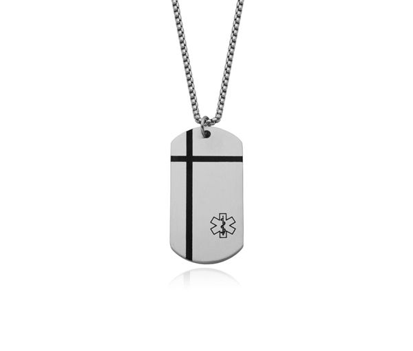PENDENTIF ACIER/PVD NOIR MEDICAL 22 - PJ T3XC440122 - STEELX PENDENTIF ACIER/PVD NOIR MEDICAL 22 - PJ T3XC440122 - STEELX