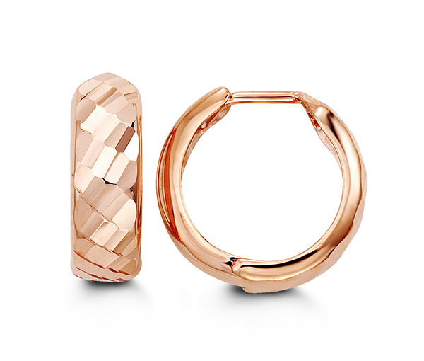 BOUCLES HUGGIES 10K ROSE 15.5MM - SY 6019 - BIJOUX D'IMPORTATION BOUCLES HUGGIES 10K ROSE 15.5MM - SY 6019 - BIJOUX D'IMPORTATION