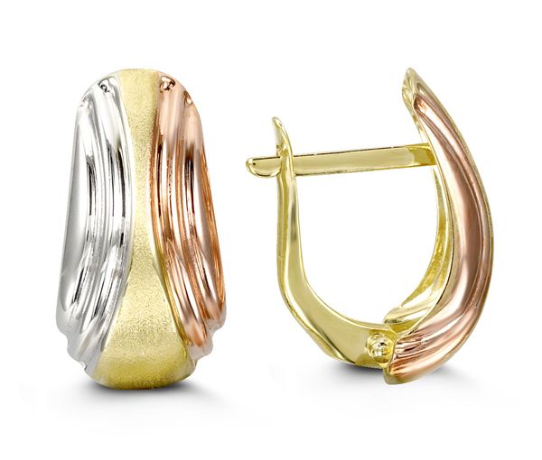 BOUCLES HUGGIES EN OR 10K 3 TONS - SY 6087 - BIJOUX D'IMPORTATION BOUCLES HUGGIES EN OR 10K 3 TONS - SY 6087 - BIJOUX D'IMPORTATION