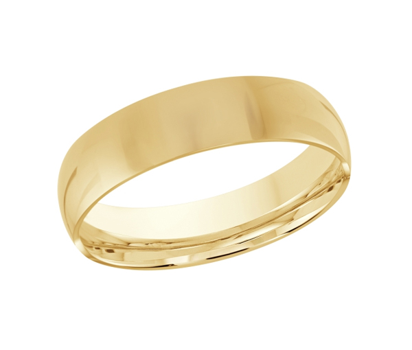 JONC DÔME UNI EN OR CONFORT FIT 6MM DE LARGEUR - ML J100/6Y10 - MALO JONC DÔME UNI EN OR CONFORT FIT 6MM DE LARGEUR - ML J100/6Y10 - MALO