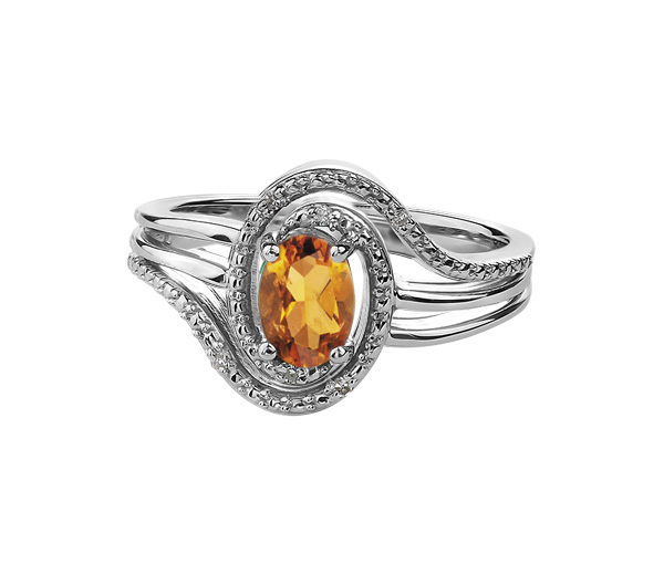 BAGUE EN ARGENT SERTIE D'UNE PIERRE DE NAISSANCE ET DE DIAMANTS - CR DX618SCI - BIJOUX CANADIEN BAGUE EN ARGENT SERTIE D'UNE PIERRE DE NAISSANCE ET DE DIAMANTS - CR DX618SCI - BIJOUX CANADIEN