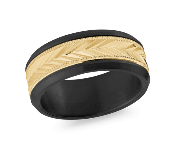 JONC EN CÉRAMIQUE NOIRE ET OR 14K - ML MRDZ006Y - MALO JONC EN CÉRAMIQUE NOIRE ET OR 14K - ML MRDZ006Y - MALO