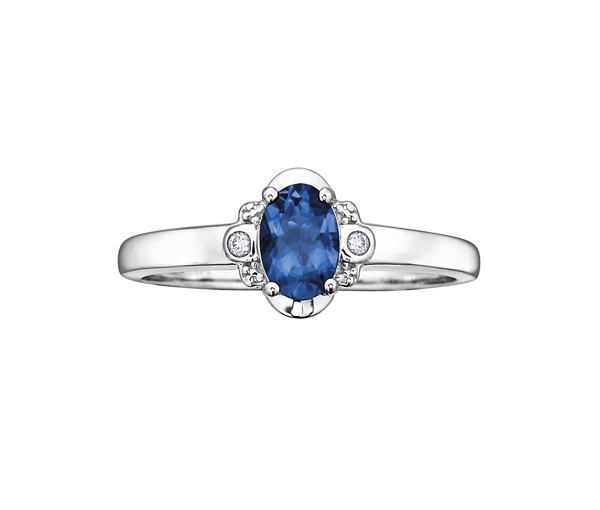 BAGUE EN OR 10K BLANC SERTIE D'UNE PIERRE DE COULEUR VARIÉE ET DE DIAMANTS - CR DX336SA - BIJOUX CANADIEN BAGUE EN OR 10K BLANC SERTIE D'UNE PIERRE DE COULEUR VARIÉE ET DE DIAMANTS - CR DX336SA - BIJOUX CANADIEN