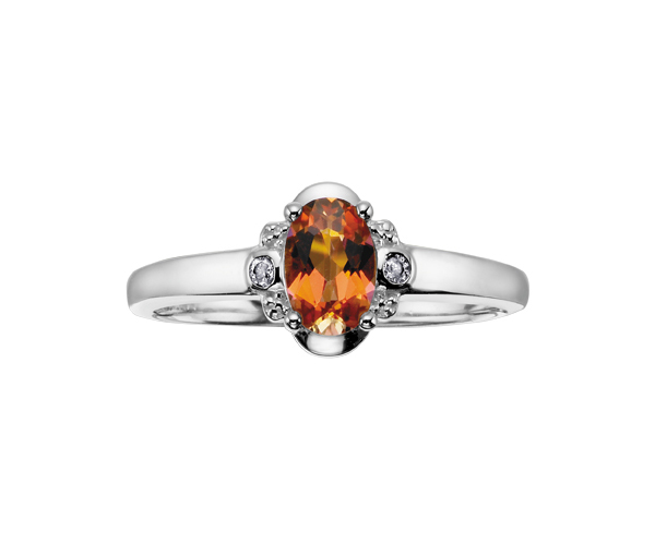 BAGUE EN OR 10K BLANC SERTIE D'UNE PIERRE DE COULEUR VARIÉE ET DE DIAMANTS - CR DX336ST - BIJOUX CANADIEN BAGUE EN OR 10K BLANC SERTIE D'UNE PIERRE DE COULEUR VARIÉE ET DE DIAMANTS - CR DX336ST - BIJOUX CANADIEN