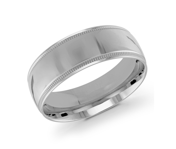 JONC EN OR 8MM DE LARGEUR AVEC MOTIF MILGRAIN SUR LES CÔTÉS - ML J102/8WL14 - MALO JONC EN OR 8MM DE LARGEUR AVEC MOTIF MILGRAIN SUR LES CÔTÉS - ML J102/8WL14 - MALO