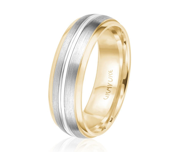 JONC EN OR OU EN PLATINE POLI AVEC LIGNE AU CENTRE - ML GH1205YW14 - MALO JONC EN OR OU EN PLATINE POLI AVEC LIGNE AU CENTRE - ML GH1205YW14 - MALO