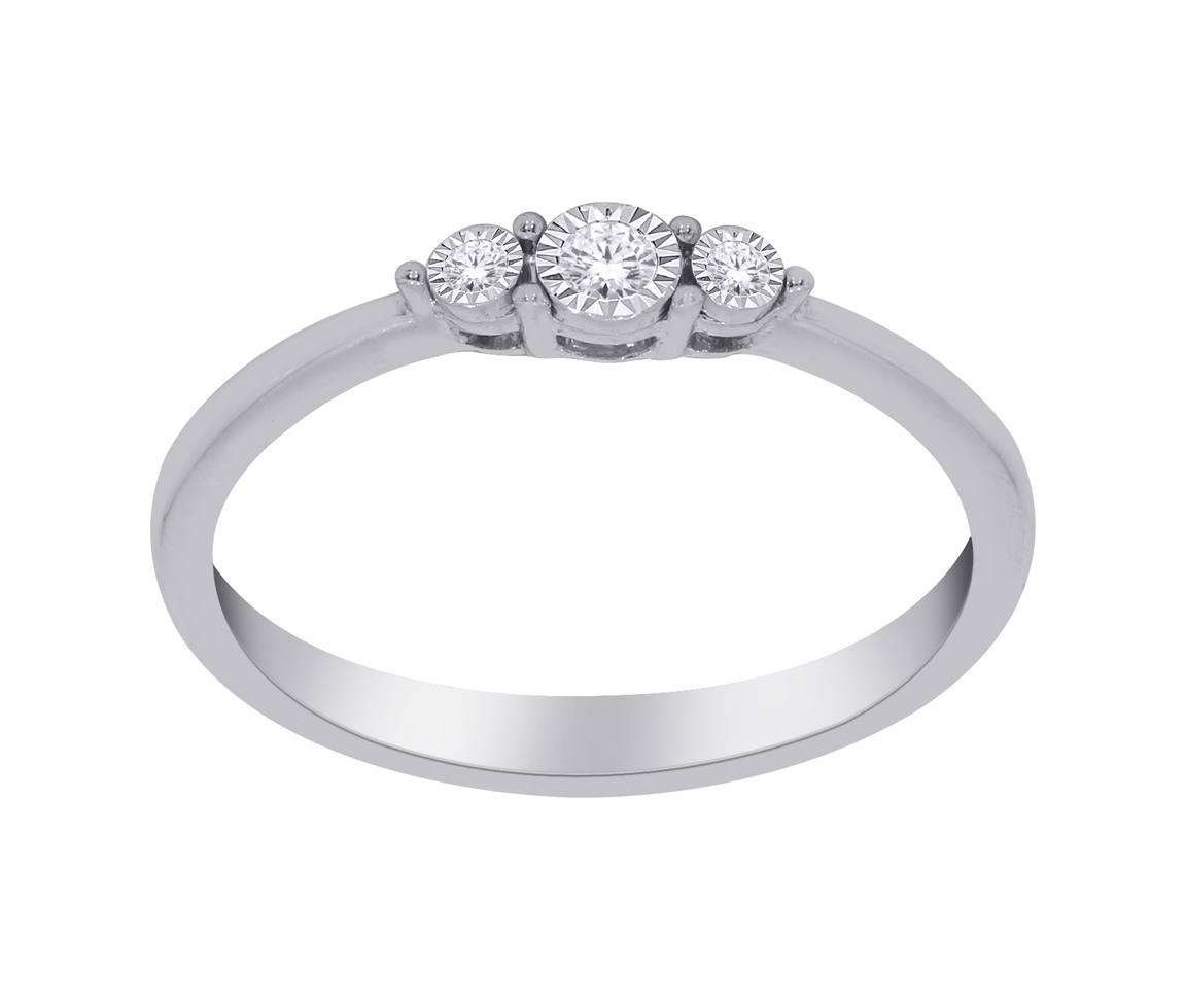 BAGUE STYLE TRINITÉ EN OR 10K BLANC SERTIE DE DIAMANTS - SK R23143W08 - BIJOUX D'IMPORTATION BAGUE STYLE TRINITÉ EN OR 10K BLANC SERTIE DE DIAMANTS - SK R23143W08 - BIJOUX D'IMPORTATION