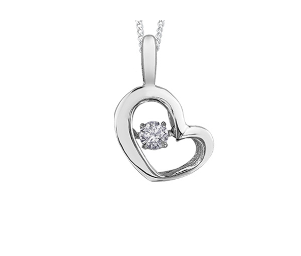 PENDENTIF COEUR AJOURÉ EN OR SERTI D'UN DIAMANT DANSANT - CR DX639Y05 - BIJOUX CANADIEN PENDENTIF COEUR AJOURÉ EN OR SERTI D'UN DIAMANT DANSANT - CR DX639Y05 - BIJOUX CANADIEN