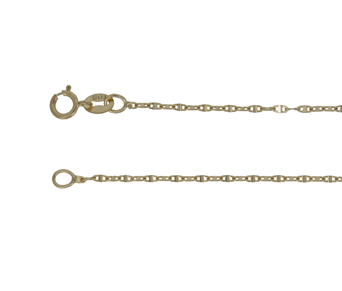 CHAINE 10K PLAQUE OVALE 18'' - S FLP030Y18 - BIJOUX D'IMPORTATION CHAINE 10K PLAQUE OVALE 18'' - S FLP030Y18 - BIJOUX D'IMPORTATION