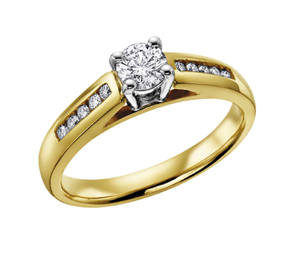 BAGUE EN OR 14K 2 TONS SERTIE DE DIAMANTS - CR DD2016 - BIJOUX CANADIEN BAGUE EN OR 14K 2 TONS SERTIE DE DIAMANTS - CR DD2016 - BIJOUX CANADIEN