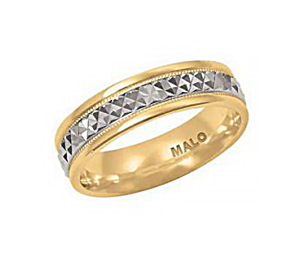 JONC EN OR CONFORT FIT TAILLÉ DIAMANT - ML JM182/6YW - MALO JONC EN OR CONFORT FIT TAILLÉ DIAMANT - ML JM182/6YW - MALO