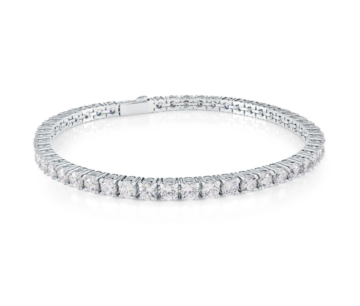 BRACELET TENNIS EN ACIER SERTI DE CUBIQUES ZIRCONIAS BLANC OU NOIRS - IG SMB629W/7.25 - ITALGEM BRACELET TENNIS EN ACIER SERTI DE CUBIQUES ZIRCONIAS BLANC OU NOIRS - IG SMB629W/7.25 - ITALGEM