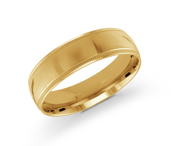 JONC EN OR 6MM DE LARGEUR AVEC MOTIF MILGRAIN SUR LES CÔTÉS - ML J102/6YL10 - MALO JONC EN OR 6MM DE LARGEUR AVEC MOTIF MILGRAIN SUR LES CÔTÉS - ML J102/6YL10 - MALO