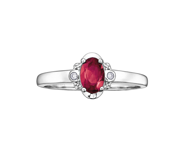 BAGUE EN OR 10K BLANC SERTIE D'UNE PIERRE DE COULEUR VARIÉE ET DE DIAMANTS - CR DX336RU - BIJOUX CANADIEN BAGUE EN OR 10K BLANC SERTIE D'UNE PIERRE DE COULEUR VARIÉE ET DE DIAMANTS - CR DX336RU - BIJOUX CANADIEN
