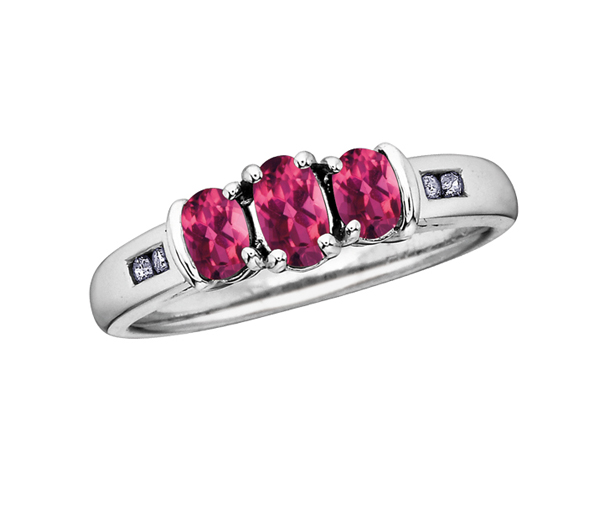 BAGUE EN OR BLANC SERTIE DE PIERRES DE NAISSANCES VARIÉES ET DE DIAMANTS - CR DX267PT - BIJOUX CANADIEN BAGUE EN OR BLANC SERTIE DE PIERRES DE NAISSANCES VARIÉES ET DE DIAMANTS - CR DX267PT - BIJOUX CANADIEN