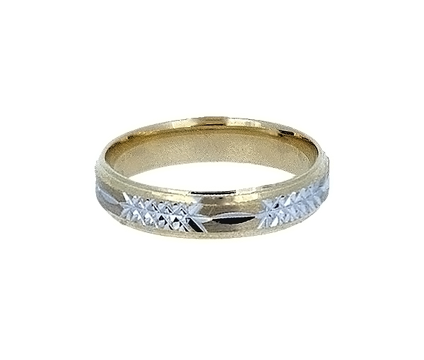 JONC EN OR 2 TONS TAILLÉ DIAMANT - ML LCF046 - MALO JONC EN OR 2 TONS TAILLÉ DIAMANT - ML LCF046 - MALO