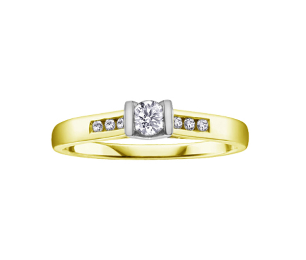 BAGUE EN OR 14K 2 TONS SERTIE DE DIAMANTS - CR DX596Y20 - BIJOUX CANADIEN BAGUE EN OR 14K 2 TONS SERTIE DE DIAMANTS - CR DX596Y20 - BIJOUX CANADIEN