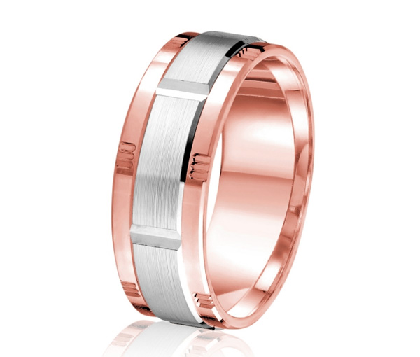 JONC EN OR OU EN PLATINE AVEC MOTIF BLOC ET SATINÉ AU CENTRE - ML GH1453PW14 - MALO JONC EN OR OU EN PLATINE AVEC MOTIF BLOC ET SATINÉ AU CENTRE - ML GH1453PW14 - MALO