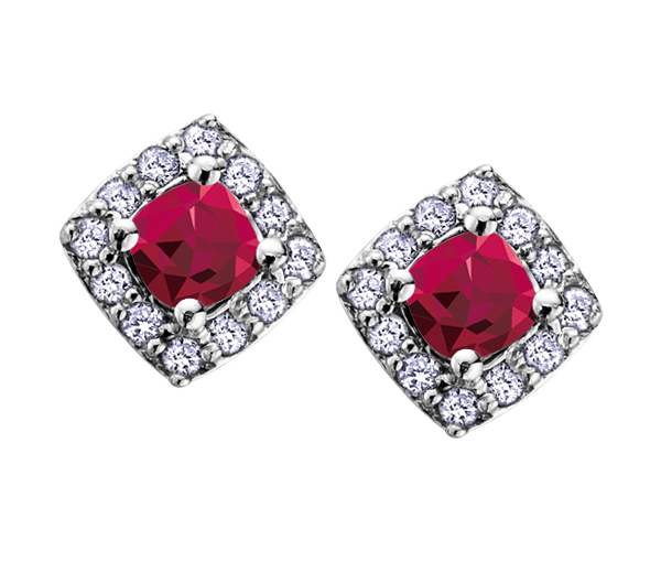 BOUCLES EN OR BLANC SERTIES DE PIERRES DE NAISSANCE ET DE DIAMANTS - CR DX566W07RU - BIJOUX CANADIEN BOUCLES EN OR BLANC SERTIES DE PIERRES DE NAISSANCE ET DE DIAMANTS - CR DX566W07RU - BIJOUX CANADIEN