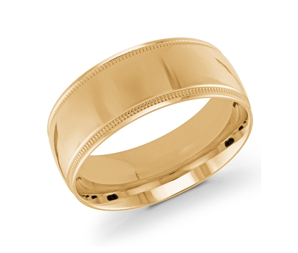 JONC EN OR 9MM DE LARGEUR AVEC MOTIF MILGRAIN SUR LES CÔTÉS - ML J102/9YL14 - MALO JONC EN OR 9MM DE LARGEUR AVEC MOTIF MILGRAIN SUR LES CÔTÉS - ML J102/9YL14 - MALO