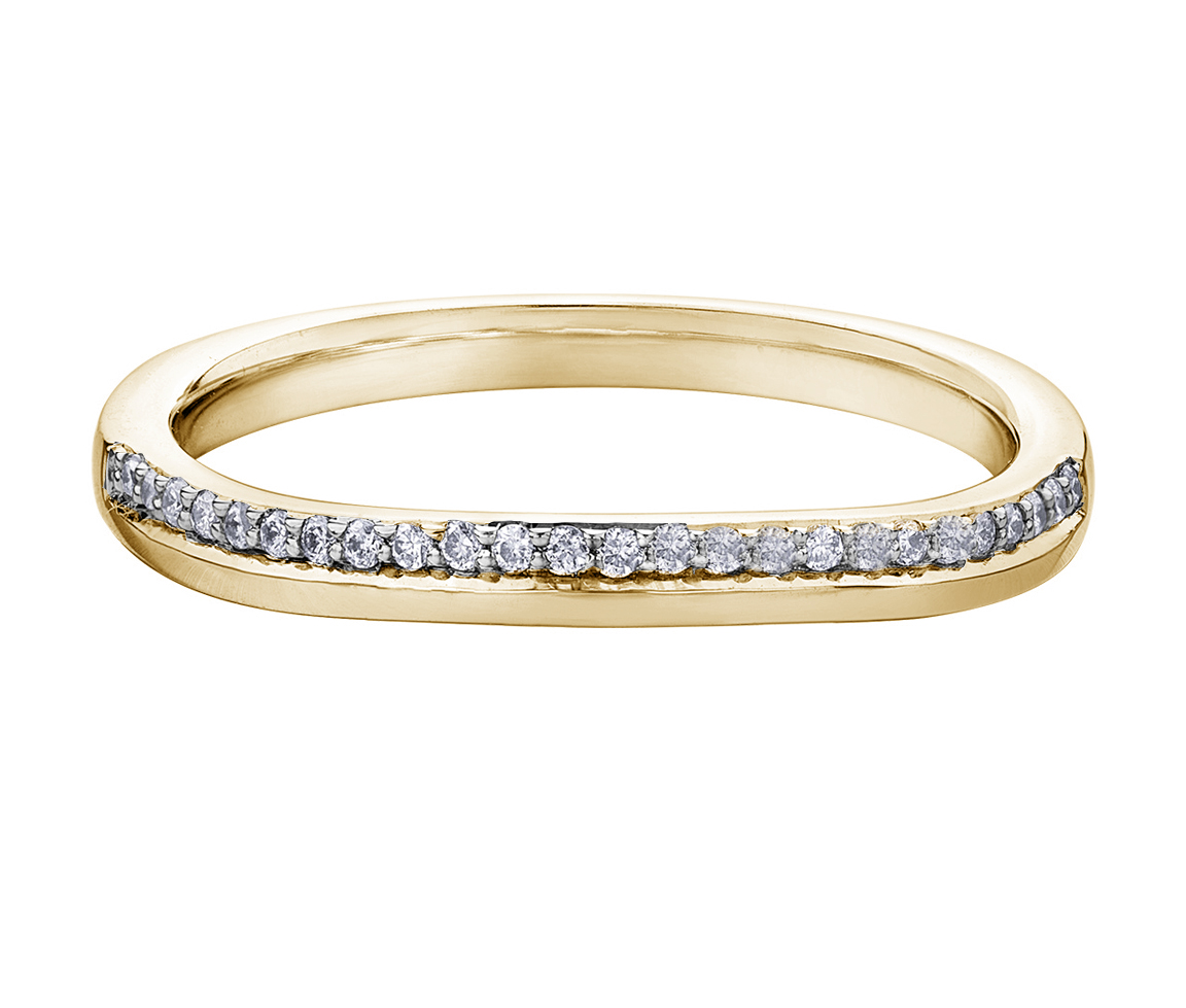 JONC SEMI-ÉTERNITÉ EN OR 10K SERTI DE DIAMANTS - CR DD7377Y - BIJOUX CANADIEN JONC SEMI-ÉTERNITÉ EN OR 10K SERTI DE DIAMANTS - CR DD7377Y - BIJOUX CANADIEN