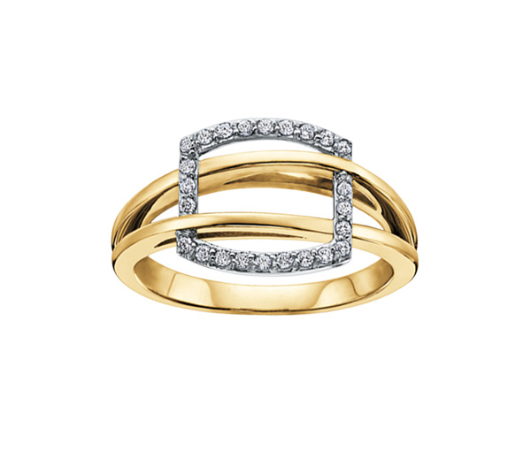 BAGUE EN OR 10K 2 TONS SERTIE DE DIAMANTS - CR DD2149Y - BIJOUX CANADIEN BAGUE EN OR 10K 2 TONS SERTIE DE DIAMANTS - CR DD2149Y - BIJOUX CANADIEN
