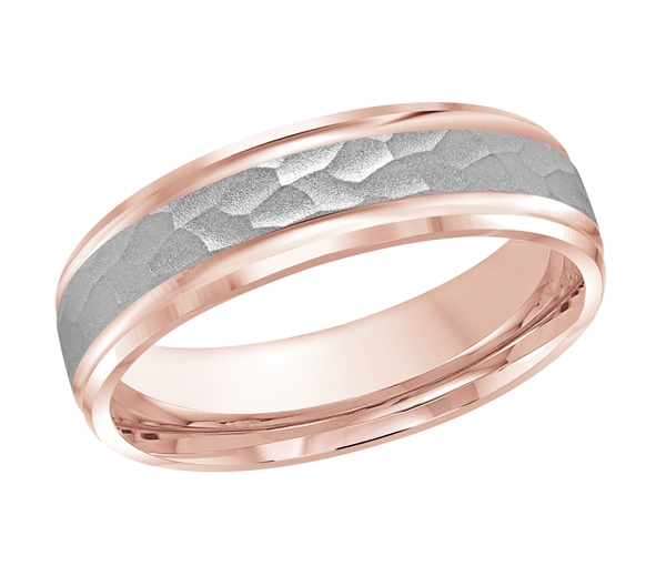 JONC EN OR AVEC FINI MARTELÉ AU CENTRE - ML FT082/6PW2 - MALO JONC EN OR AVEC FINI MARTELÉ AU CENTRE - ML FT082/6PW2 - MALO