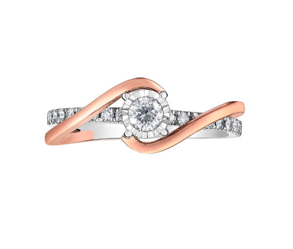 BAGUE EN OR 2 TONS SERTIE DE DIAMANTS - CR DD7939R - BIJOUX CANADIEN BAGUE EN OR 2 TONS SERTIE DE DIAMANTS - CR DD7939R - BIJOUX CANADIEN