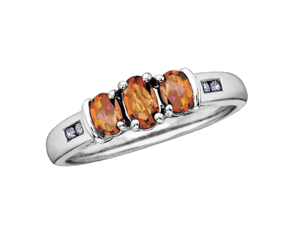 BAGUE EN OR BLANC SERTIE DE PIERRES DE NAISSANCES VARIÉES ET DE DIAMANTS - CR DX267CI - BIJOUX CANADIEN BAGUE EN OR BLANC SERTIE DE PIERRES DE NAISSANCES VARIÉES ET DE DIAMANTS - CR DX267CI - BIJOUX CANADIEN