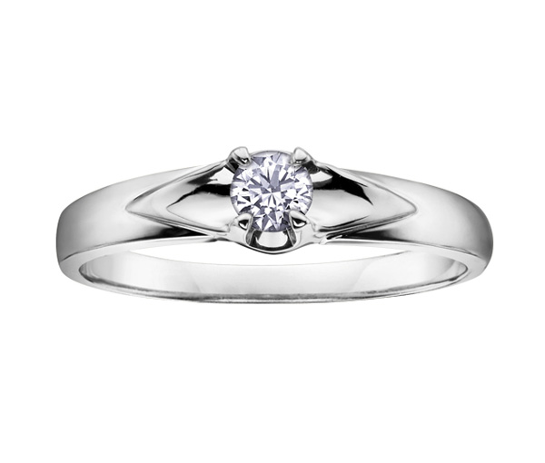 BAGUE EN OR SERTIE D'UN DIAMANT CANADIEN - CR AM108W04 - DIAMANT CANADIEN BAGUE EN OR SERTIE D'UN DIAMANT CANADIEN - CR AM108W04 - DIAMANT CANADIEN