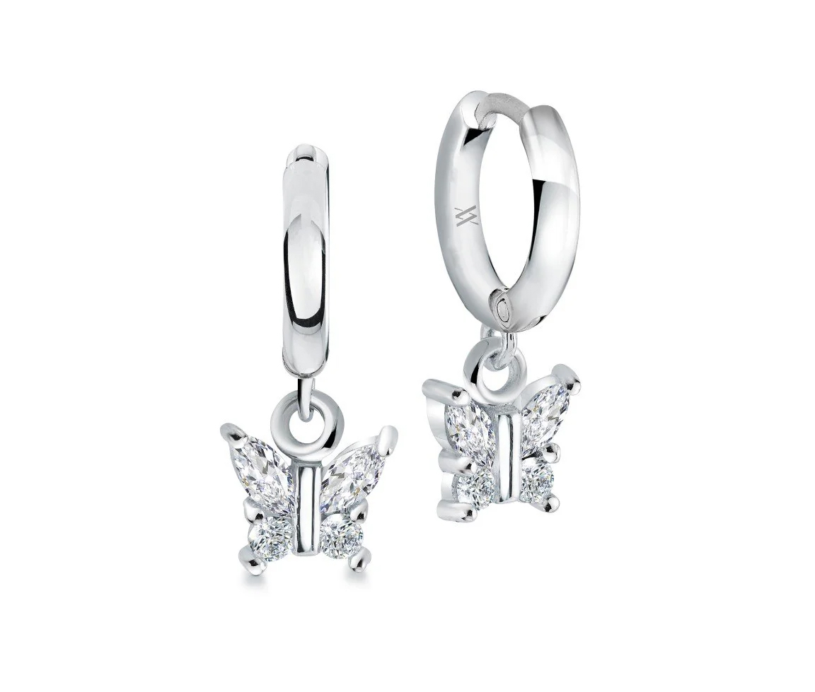 BOUCLES HUGGIES PAPILLON AVEC CUBIQUES - IG SEA511 - MINI-VÉLORIA BOUCLES HUGGIES PAPILLON AVEC CUBIQUES - IG SEA511 - MINI-VÉLORIA