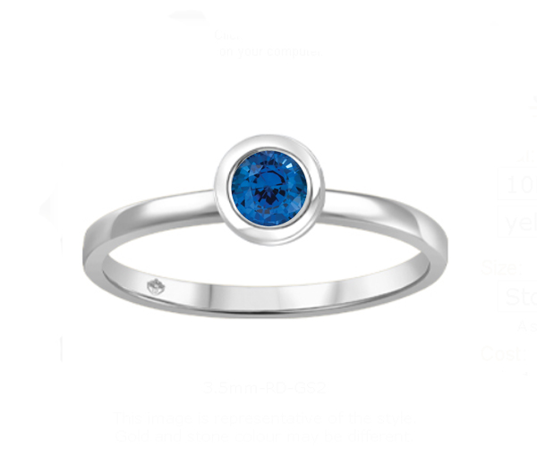 BAGUE EN OR BLANC OU JAUNE SERTIE D'UNE PIERRE DE NAISSANCE VÉRITABLE - BH JVJ3688WSA - BEVERLY HILLS BAGUE EN OR BLANC OU JAUNE SERTIE D'UNE PIERRE DE NAISSANCE VÉRITABLE - BH JVJ3688WSA - BEVERLY HILLS