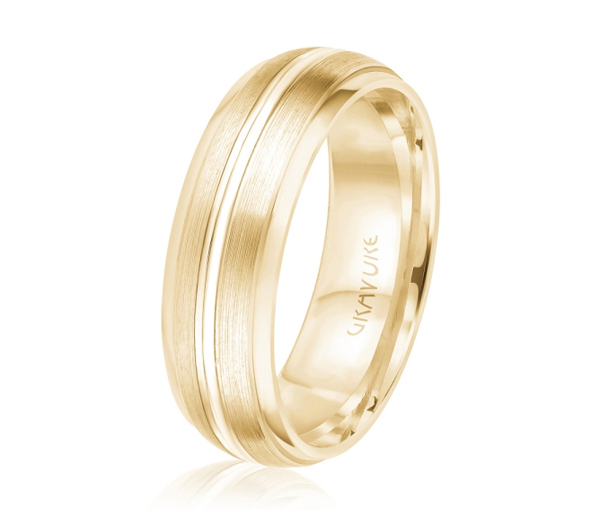 JONC EN OR OU EN PLATINE POLI AVEC LIGNE AU CENTRE - ML GH1205Y14 - MALO JONC EN OR OU EN PLATINE POLI AVEC LIGNE AU CENTRE - ML GH1205Y14 - MALO