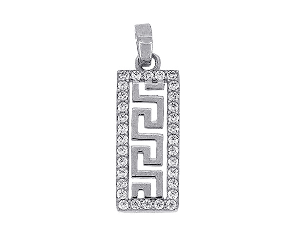 PENDENTIF À MOTIF VERSACE EN OR SERTI DE CUBIQUES ZIRCONIAS - MB PENVER02W - BIJOUX D'IMPORTATION PENDENTIF À MOTIF VERSACE EN OR SERTI DE CUBIQUES ZIRCONIAS - MB PENVER02W - BIJOUX D'IMPORTATION