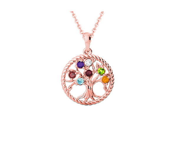 PENDENTIF FAMILIAL ARBRE DE VIE EN ARGENT OU EN OR 10K SERTI DE PIERRES VÉRITABLES - BH FG103PR14 - BEVERLY HILLS PENDENTIF FAMILIAL ARBRE DE VIE EN ARGENT OU EN OR 10K SERTI DE PIERRES VÉRITABLES - BH FG103PR14 - BEVERLY HILLS