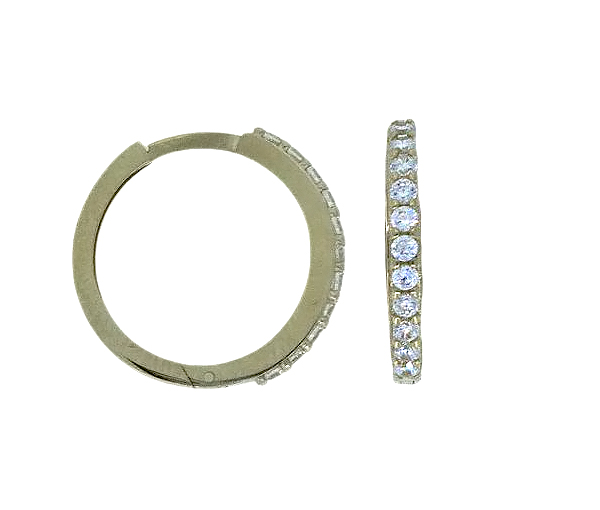 BOUCLES HUGGIES EN OR JAUNE OU BLANC FINIES CARRÉ SERTIES DE CUBIQUES ZIRCONIAS - CB HUGCZCY - CBE BOUCLES HUGGIES EN OR JAUNE OU BLANC FINIES CARRÉ SERTIES DE CUBIQUES ZIRCONIAS - CB HUGCZCY - CBE