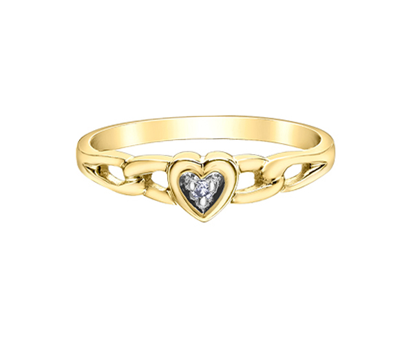 JOLIE BAGUE EN OR 10K SERTIE D'UN DIAMANT - CR DD8018 - BIJOUX CANADIEN JOLIE BAGUE EN OR 10K SERTIE D'UN DIAMANT - CR DD8018 - BIJOUX CANADIEN