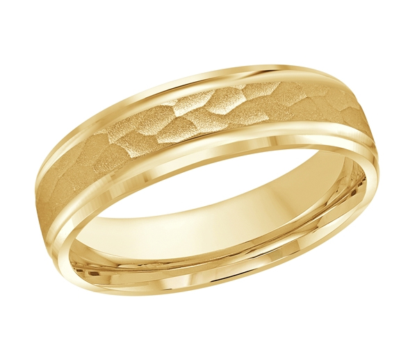 JONC EN OR AVEC FINI MARTELÉ AU CENTRE - ML FT082/6Y2 - MALO JONC EN OR AVEC FINI MARTELÉ AU CENTRE - ML FT082/6Y2 - MALO