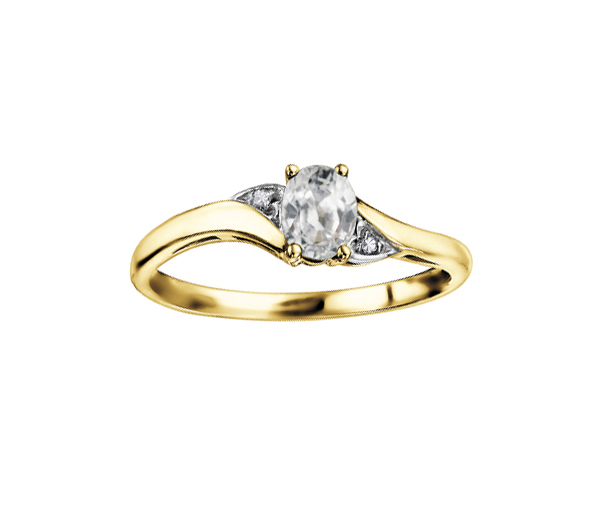 BAGUE EN OR 10K SERTIE D'UNE PIERRE DE NAISSANCE ET DE DIAMANTS - CR DX355YWZ - BIJOUX CANADIEN BAGUE EN OR 10K SERTIE D'UNE PIERRE DE NAISSANCE ET DE DIAMANTS - CR DX355YWZ - BIJOUX CANADIEN